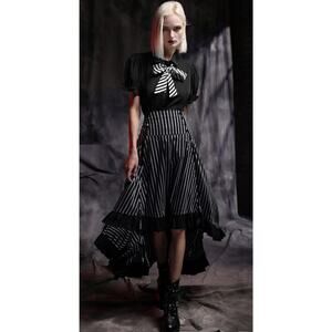Belle Poque Elegant Steampunk Victorian Punk Skirt Asymmetric Skirt